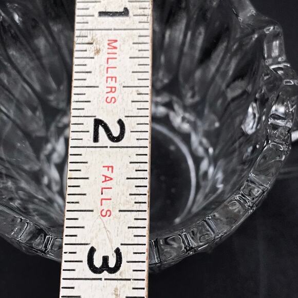 Vintage Indiana Glass Lotus Blossom Tulip Sugar Bowl & Creamer Set 1007 Clear - Picture 10 of 12